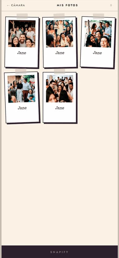 Galería de fotos en tiempo real